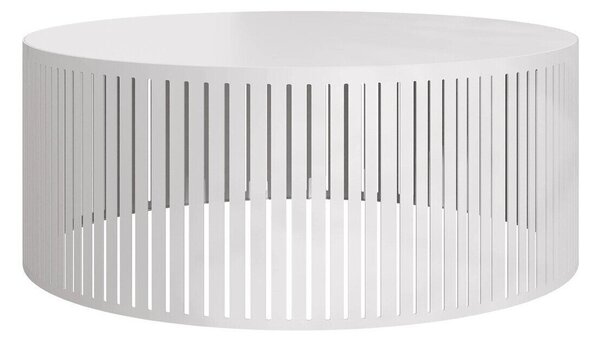 Dohányzóasztal Prunis, Fém, Laminált forgácslap, 30cm, Fehér