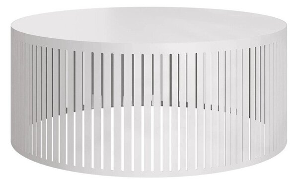 Dohányzóasztal Prunis I, Fém, Laminált forgácslap, 25cm, Fehér