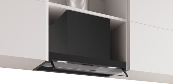 Bosch Serie 4, integrált kialakítású páraelszívó, 60 cm, Üveg, Fekete, DBB65CC60