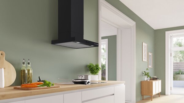 Bosch Serie 2, Falra szerelhető páraelszívó, 60 cm, Fekete, DWB63BC60