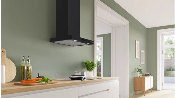 Bosch Serie 2, Falra szerelhető páraelszívó, 60 cm, Fekete, DWB63BC60