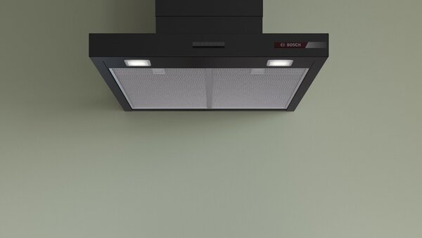 Bosch Serie 2, Falra szerelhető páraelszívó, 60 cm, Fekete, DWB63BC60