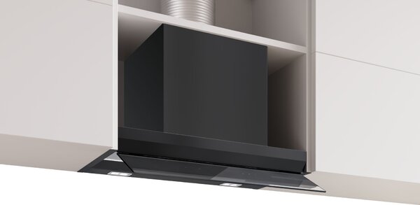 Bosch Serie 6, integrált kialakítású páraelszívó, 60 cm, Fekete üveg, Fekete, DBB67DP60