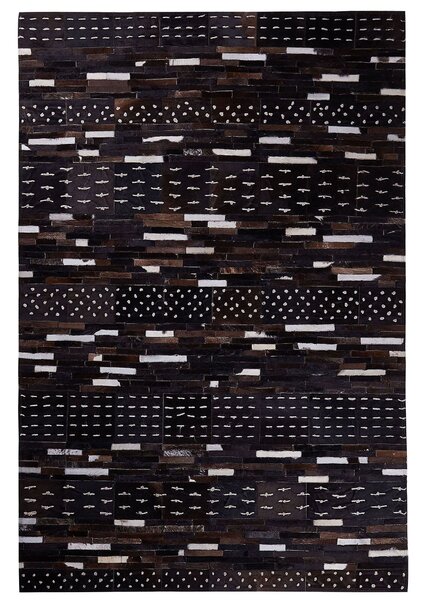 Szőnyeg AKSEKI Sötétbarna 160 x 230 cm Bőr