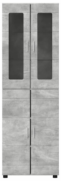 VidaXL Magasfiú FLORIN 60 x 35 x 182 cm Beton Szürke Szerelt Fa