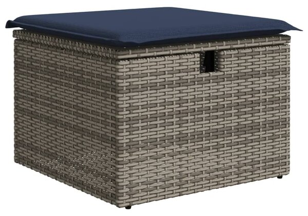 VidaXL 6 db szürke polyrattan kerti kanapégarnitúra párnákkal