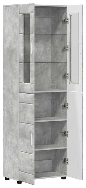 VidaXL Magasfiú FLORIN 60 x 35 x 182 cm Beton Szürke Szerelt Fa