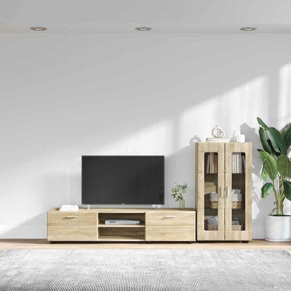 VidaXL TV szekrény garnitúra FLORIN 3 db Sonoma tölgy Szerelt Fa