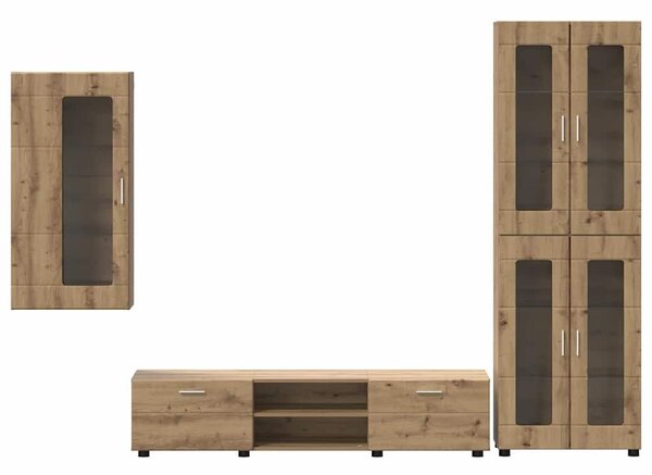 VidaXL TV szekrény garnitúra FLORIN 3 pcs Artisan tölgy Faanyag