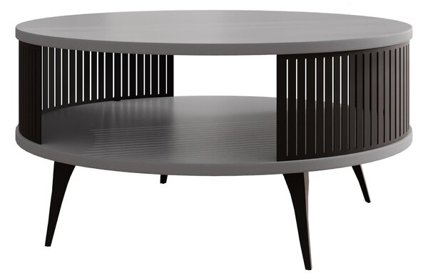 Dohányzóasztal Vitum, Fém, Laminált forgácslap, 44cm, Fekete, Grafit