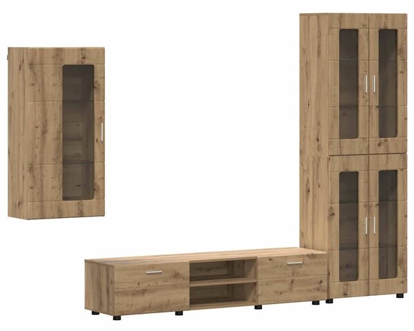 VidaXL TV szekrény garnitúra FLORIN 3 pcs Artisan tölgy Faanyag
