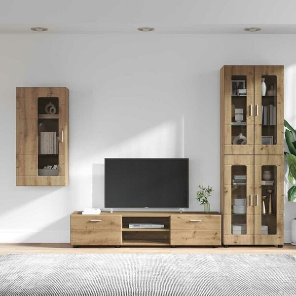 VidaXL TV szekrény garnitúra FLORIN 3 pcs Artisan tölgy Faanyag