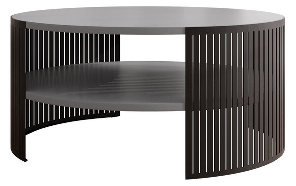 Dohányzóasztal Civer, Fém, Laminált forgácslap, 40cm, Fekete, Grafit