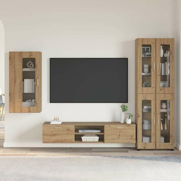 VidaXL TV szekrény garnitúra FLORIN 3 pcs Artisan tölgy Faanyag
