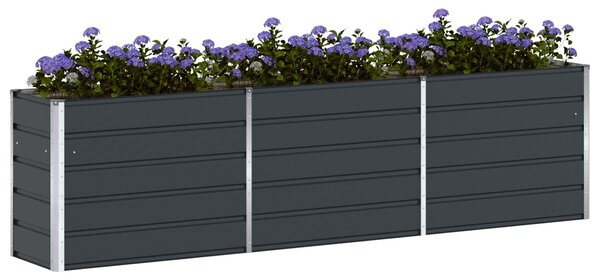VidaXL Növénytartó Antracit 290 x 50 x 75 cm Horganyzott acél