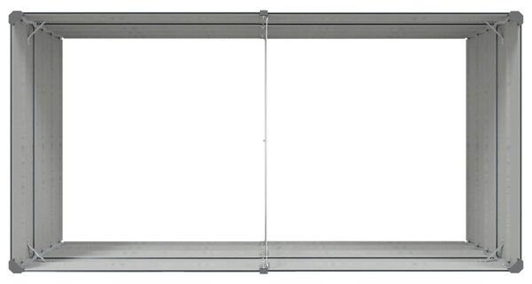VidaXL Növénytartó Antracit 195 x 100 x 75 cm Horganyzott acél