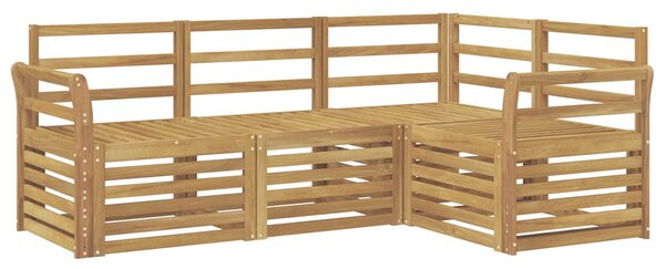 VidaXL Ülőgarnitúrák 4 pcs Fehér 190 x 130,5 x 73 cm Tömör Akácfa