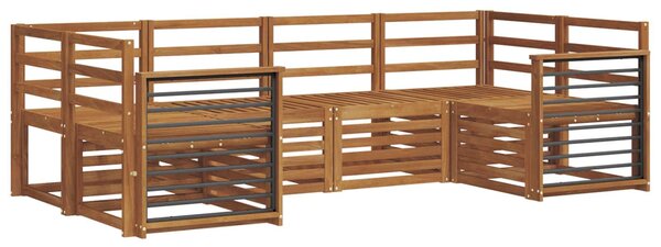 VidaXL Ülőgarnitúrák 6 pcs Természetes Tömör Akácfa