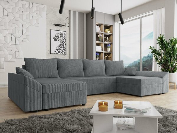 Sarokkanapé Memphis 105, Kárpit, 82x317x140cm
