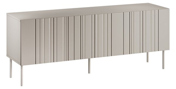 TV-állvány Evavese 102, Közepes sűrűségű farostlemez, Laminált forgácslap, 60x151x40cm, Bézs