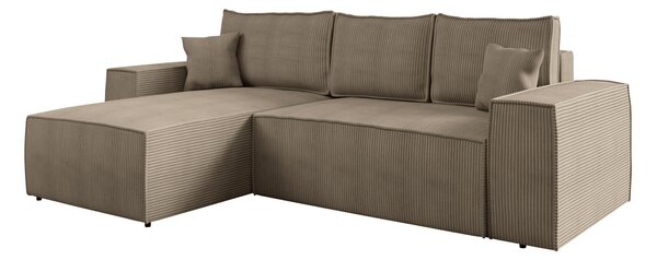 Sarokkanapé Clovis 108, Kárpit, 94x279x174cm, Fenyő