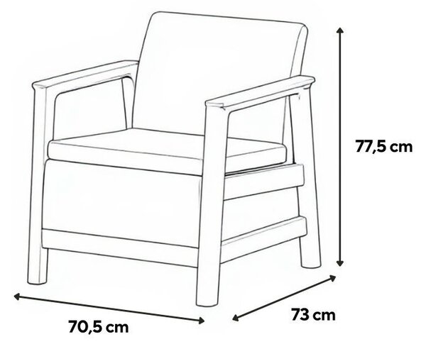 Scandi linea duo kerti fotel