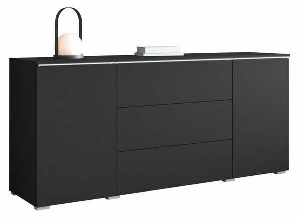 Komód Mirfivo 102, Laminált forgácslap, 66x150x40cm, Grafit