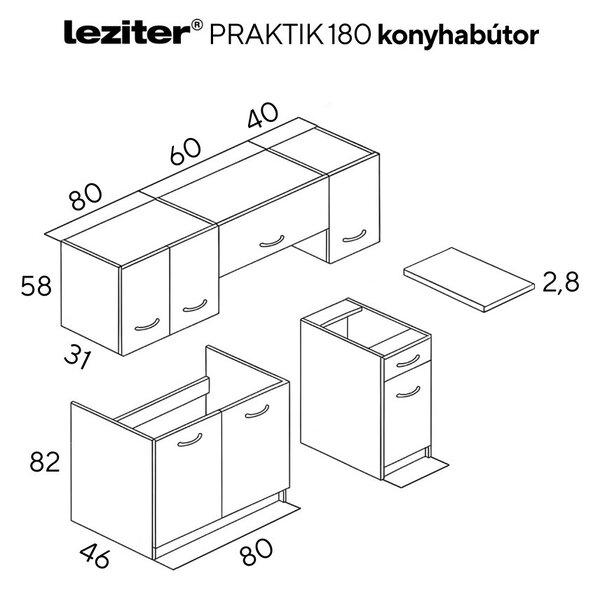 Praktik 180 konyhabútor