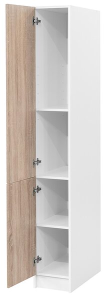 Praktik 30 kamraszekrény 2 ajtós, fehér-sonoma tölgy