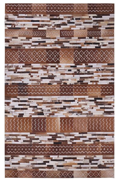 Szőnyeg HEREKLI Barna 140 x 200 cm Bőr