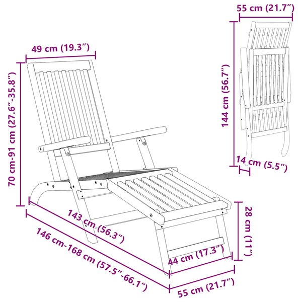 VidaXL Függőágy és összecsukható napozóágy 2 pcs 55 x 146 x 91 cm