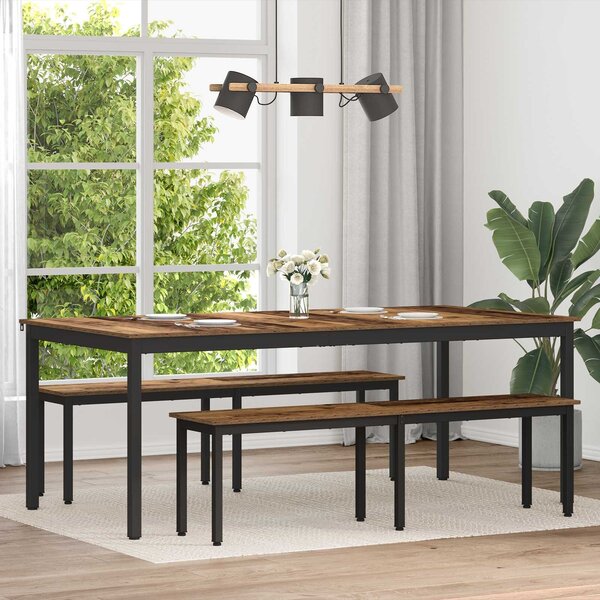 VidaXL Étkezőasztalok 2 pcs 200 x 100 x 75 cm Faanyag
