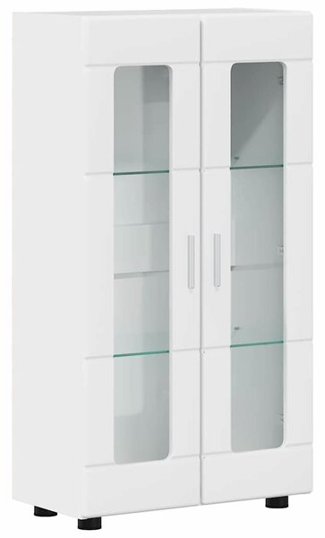 VidaXL Széf FLORIN 55,5 x 29 x 100 cm Magas Fényű Fehér Szerelt Fa