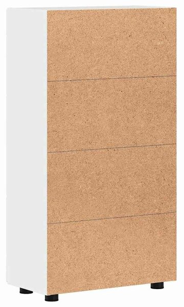 VidaXL Széf FLORIN 55,5 x 29 x 100 cm Magas Fényű Fehér Szerelt Fa