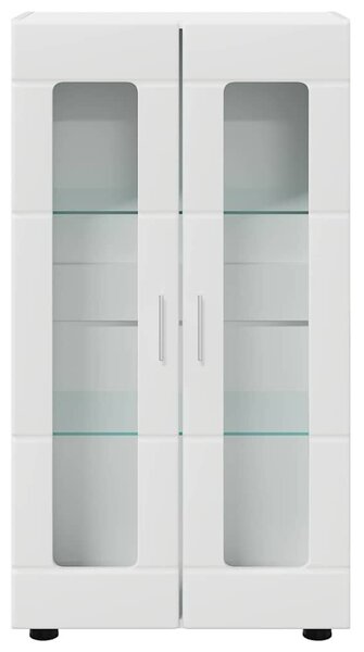 VidaXL Széf FLORIN 55,5 x 29 x 100 cm Magas Fényű Fehér Szerelt Fa