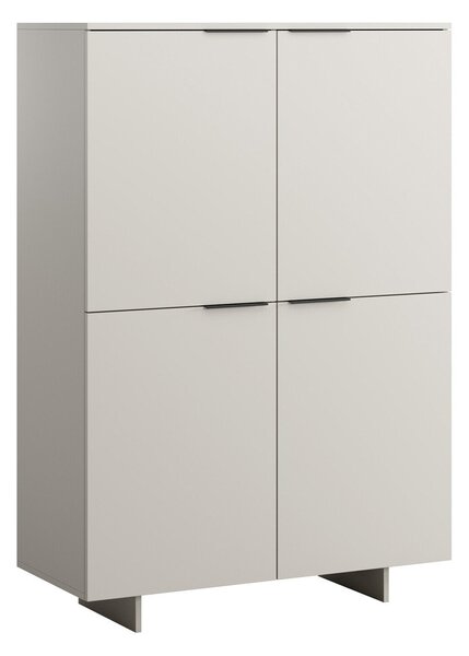 Könyvespolc Flotei 103, Zárt, Laminált forgácslap, 145x100x42cm, Bézs