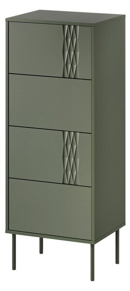 Komód Tolete 102, Laminált forgácslap, 125x50x40cm, Zöld