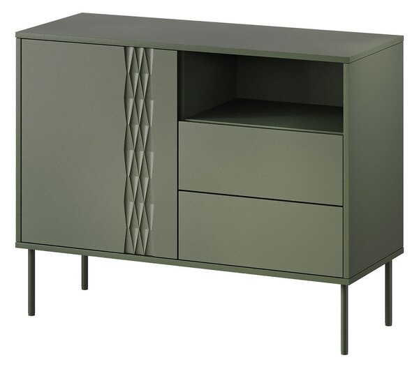 Komód Tolete 100, Laminált forgácslap, 75x100x40cm, Zöld
