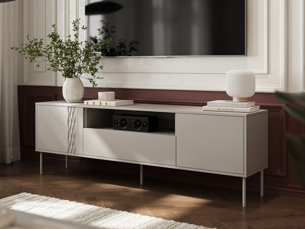 TV-állvány Tolete 105, Laminált forgácslap, 55x180x40cm, Bézs