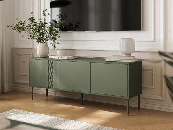 TV-állvány Tolete 104, Laminált forgácslap, 55x150x40cm, Zöld