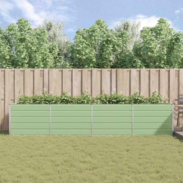 VidaXL Növénytartó Pasztell Zöld 385 x 100 x 75 cm Horganyzott acél