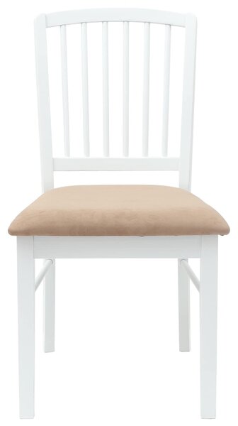 VidaXL Étkező Székek 2 pcs Fehér 50 x 52,5 x 91 cm Tömör Gumi Fa