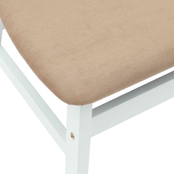VidaXL Étkező Székek 2 pcs Fehér 42 x 47.5 x 81 cm Tömör Gumi Fa
