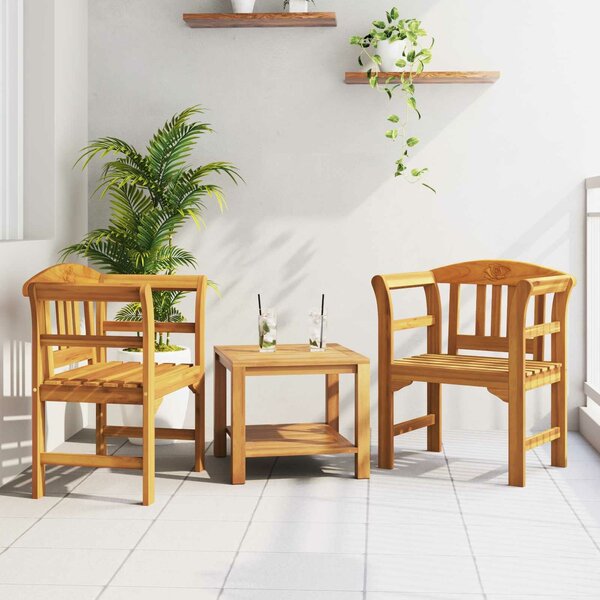 VidaXL pad Természetes Olaj Bevonat 68,5 x 46 x 82,5 cm Tömör Akácfa