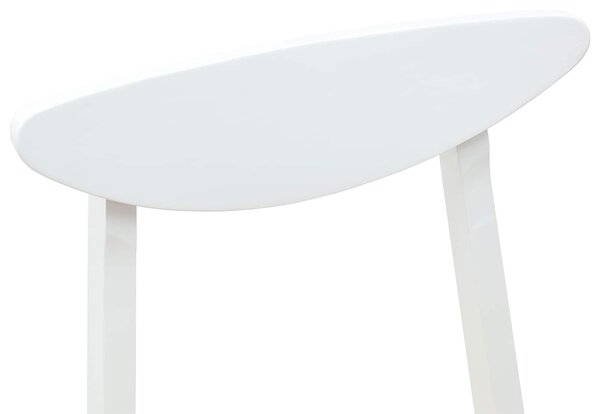 VidaXL Étkező Székek 2 pcs Fehér 42 x 47.5 x 81 cm Tömör Gumi Fa