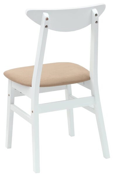 VidaXL Étkező Székek 2 pcs Fehér 42 x 47.5 x 81 cm Tömör Gumi Fa