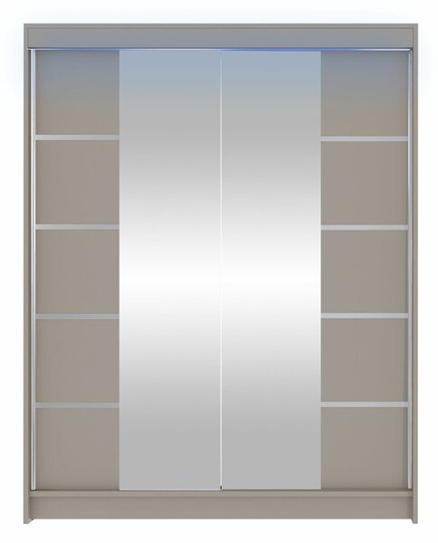 Gardróbszekrény Closico Vastor V, Laminált forgácslap, 200x150x58cm, Kasmír