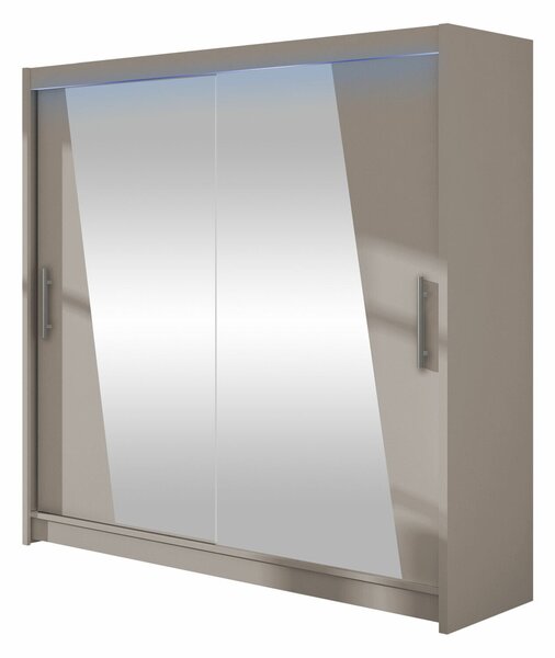 Gardróbszekrény Closico Pallor XIV, Laminált forgácslap, 215x180x58cm, Kasmír
