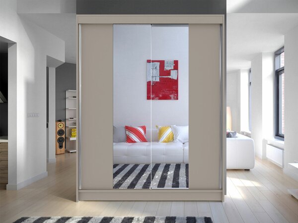 Gardróbszekrény Closico Vastor II, Laminált forgácslap, 200x150x58cm, Kasmír