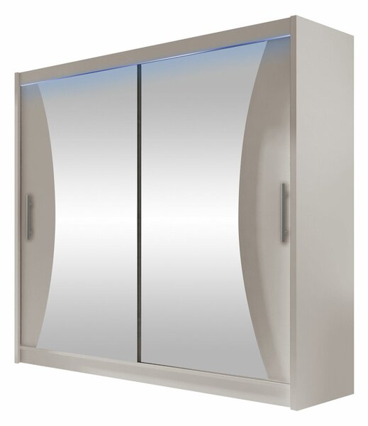 Gardróbszekrény Closico Pallor V, Laminált forgácslap, 215x180x57cm, Kasmír